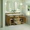 James Martin Vanities 60'' Double Vanity, Light Natural Oak w/ 3 CM Ethereal Noctis Quartz Top 424-V60D-LNO-3ENC - alternate 4